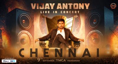 Vijay Antony Shows, Tickets and More. Follow Now!