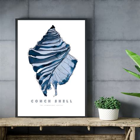 Buy CONCH SHELL ON WHITE ART PRINT | Prints & Interiors by The ...