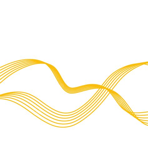 Abstract Wave Flowing Yellow Line Design, Wave Line, Lines Abstract, Clipart PNG Transparent ...