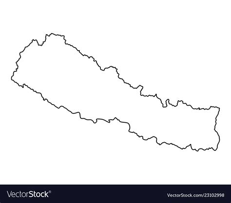 Map of nepal Royalty Free Vector Image - VectorStock