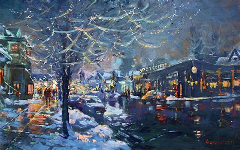 Christmas Lights Painting at PaintingValley.com | Explore collection of ...