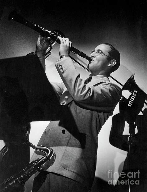 Benny Goodman Playing The Clarinet by Bettmann