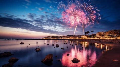 Premium AI Image | Fireworks Over the Harbor