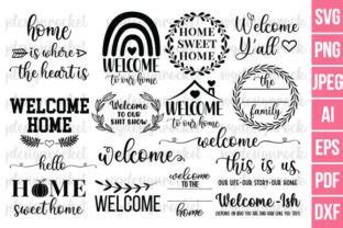 Welcome Sign Svg Bundle Graphic by SVGDesignRocket · Creative Fabrica