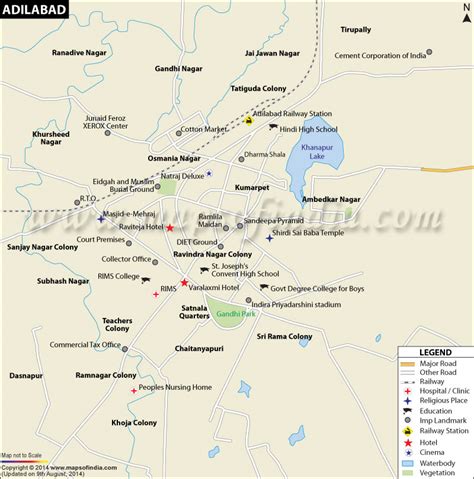 Adilabad City Map