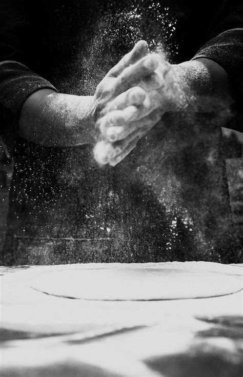 person spreading flour, baked, chef, cook, dough, flour, food, food ...