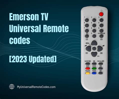 Emerson TV Universal Remote Codes Programming Tips in 2023