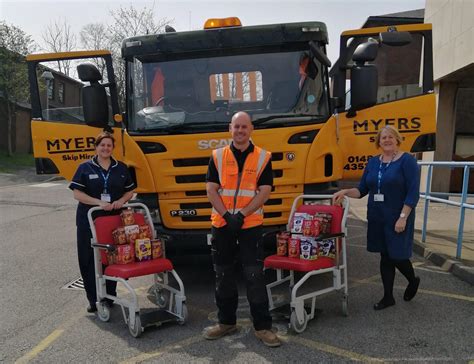 Delivering Easter for Huddersfield Royal Infirmary - Myers Skip Hire