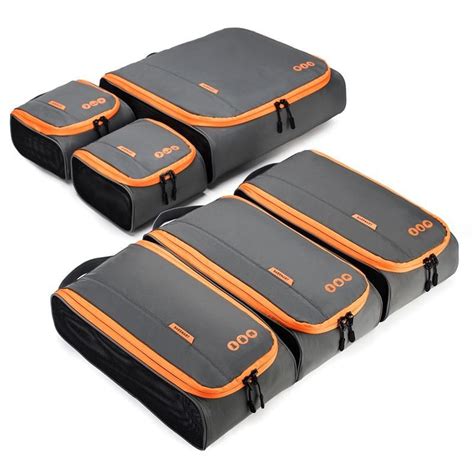 24" Travel Accessories 6 Set Packing Cubes Luggage Packing Organizers Bag Fit Carry on Suitc ...