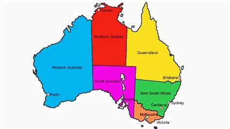 Australia Map Without Names