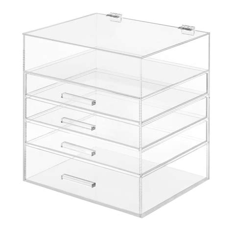 Whitmor 5 Tier Acrylic Cosmetic Storage Organizer in Clear 64775512 - The Home Depot | Whitmor ...