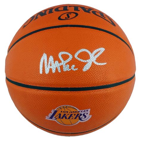 Magic Johnson Signed Lakers Logo NBA Game Ball Series Basketball (Beckett COA) | Pristine Auction