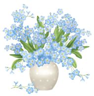 Download blue flowers vase png - Free PNG Images | TOPpng