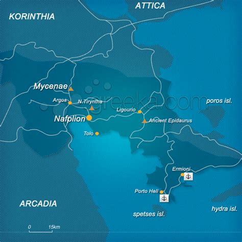 Map of Mycenae, Greece - Greeka.com