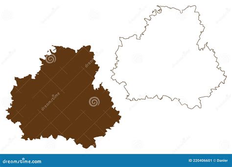 Bautzen District Federal Republic of Germany, Rural District Swabia, Free State of Saxony Map ...