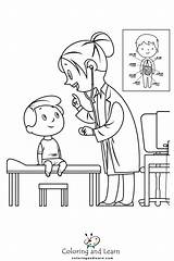 Doctor Coloring Pages  Coloringandlearncom Preschool coloring sketch template