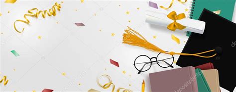 Background: graduation banner design | Graduation vector banner. Background Congrats graduates ...