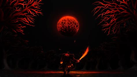 Epic DotA 2 HD Wallpaper: Battle Under the Blood Moon