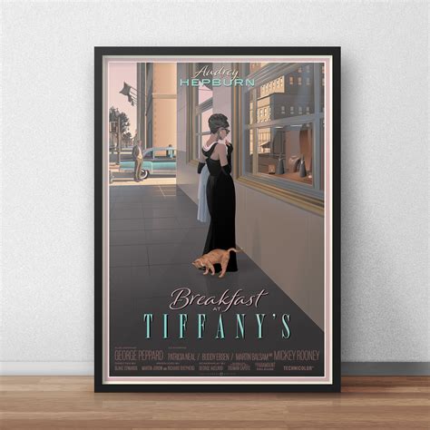 Breakfast at Tiffanys poster Tiffany poster Audrey Hepburn | Etsy