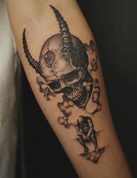 60 Intriguing Demon Tattoo Ideas To Unleash Your Dark Side | Skull ...