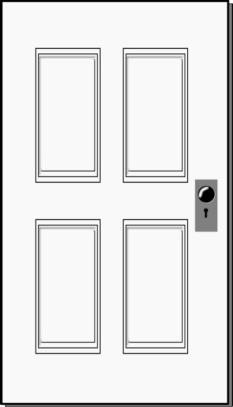 clipart door black and white - Clipground