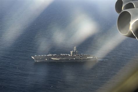 B-52, aircraft carrier in Mideast over Iran conduct exercise