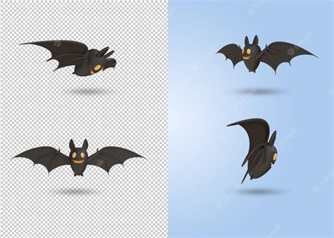 Premium PSD | 3d rendering of cute bats for halloween party day ...