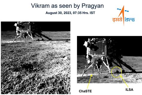 Vikram Lander as seen from Pragyan Rover | Credit : ISRO : r/IndiaSpeaks