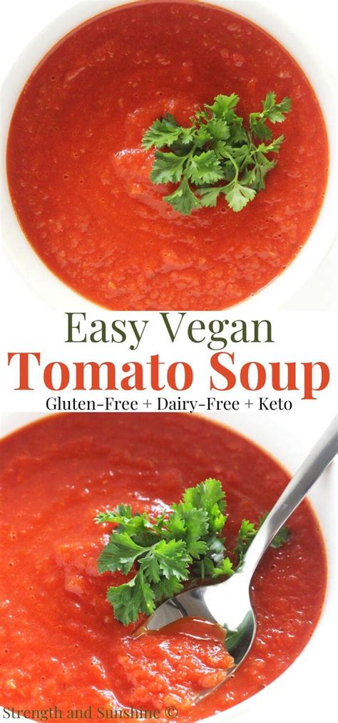 Vegan Tomato Soup Recipe (Gluten-Free, Dairy-Free)