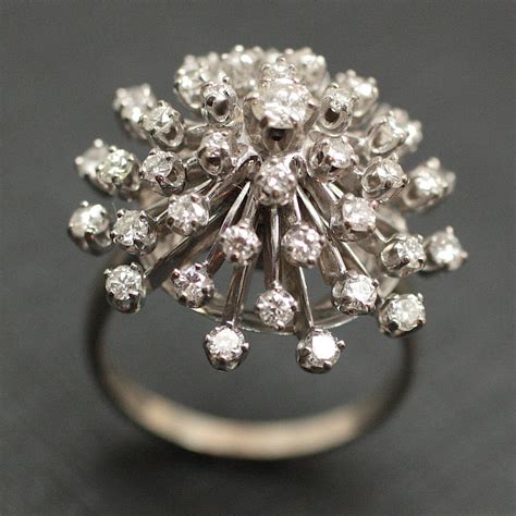 Circa 1950 14K Diamond Cocktail Ring – Pippin Vintage Jewelry