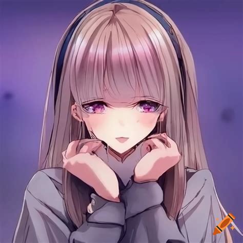 Anime illustration of a girl with a sad expression