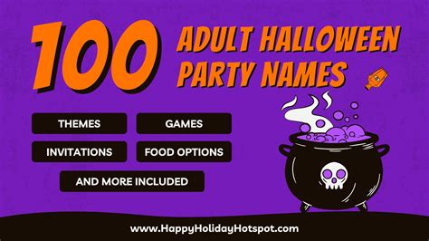 100 Adult Halloween Party Names: Themes & Ideas for your next Halloween ...