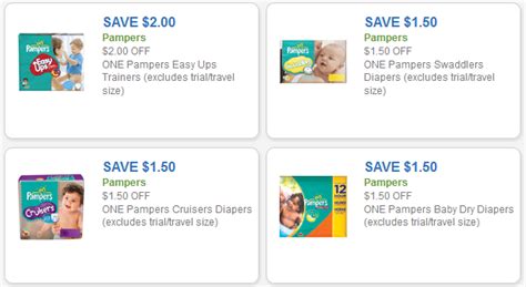 Pampers Coupons - Save up to $2 off Pampers diapers