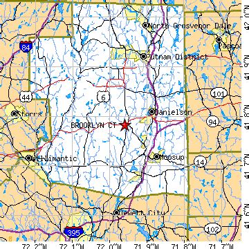 Brooklyn, Connecticut (CT) ~ population data, races, housing & economy