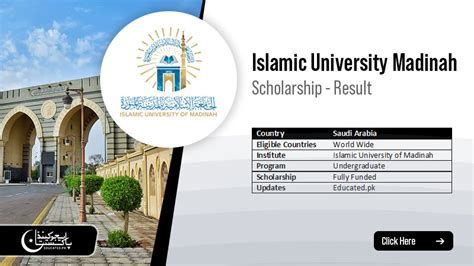 Islamic University Madinah Scholarship 2024 Result Merit List