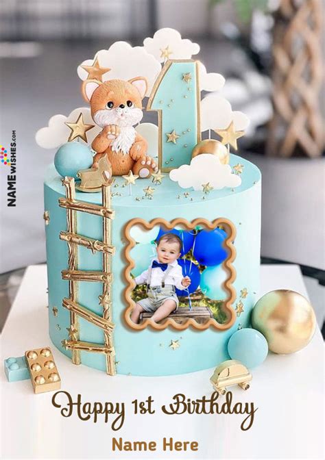 1st Birthday Cakes for Baby Boy/Girls with Name 2024