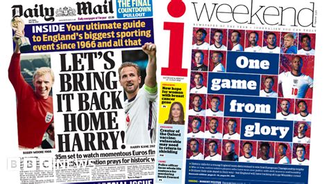 Newspaper headlines: 'Let's bring it home!' and 'one game from glory'