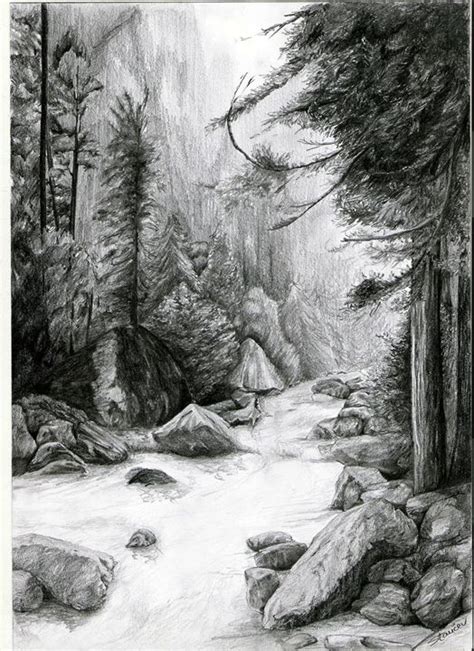 How To Draw A River With Pencil - This free beginners drawing lesson ...