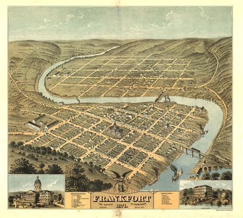 Historic Map - Frankfort, KY - 1871 | World Maps Online