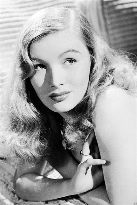 Veronica Lake, here the forties film star with the trademark ‘peekaboo’ hairstyle, photographed ...