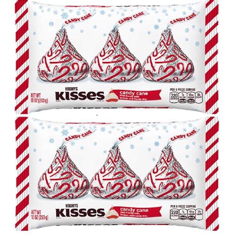 Hersheys Kisses with Candy Cane Flavored White Chocolate Candy, 10-Ounce Bag (Pack of 2 ...