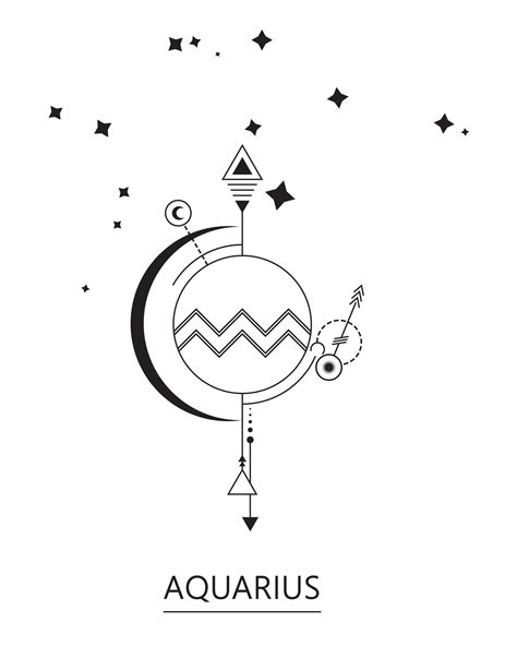 SVG/JPEG Aquarius zodiac sign . Minimalist tattoo. | Etsy in 2021 | Minimalist tattoo, Aquarius ...