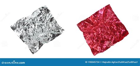 Decorative Wrapping Foil Isolated on White Background. Aluminum Paper ...