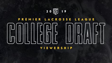 INAUGURAL PREMIER LACROSSE LEAGUE COLLEGE DRAFT ON NBCSN DELIVERS IMPRESSIVE VIEWERSHIP ...