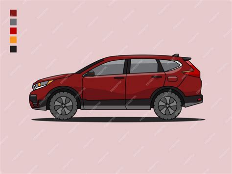 Premium Vector | Urban suv car side vector illustration vehicle side view