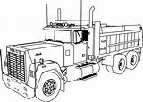 Truck Coloring Pages Mack Dumper Page Wecoloringpage  sketch template