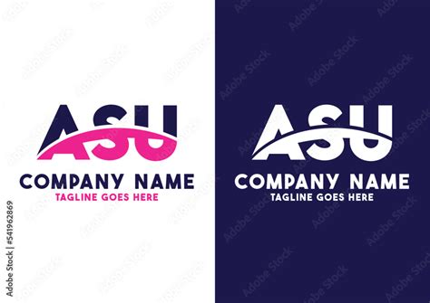 Letter ASU logo design vector template, ASU logo Stock Vector | Adobe Stock