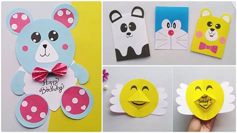 5-Easy Birthday Card ideas || special greeting cards || birthday card - YouTube