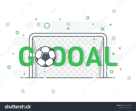 Goal Sign Football Soccer Ball Trendy: vetor stock (livre de direitos) 1090970804 | Shutterstock