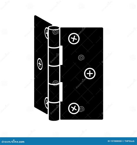 Door Hinge Vector stock vector. Illustration of vector - 197088008